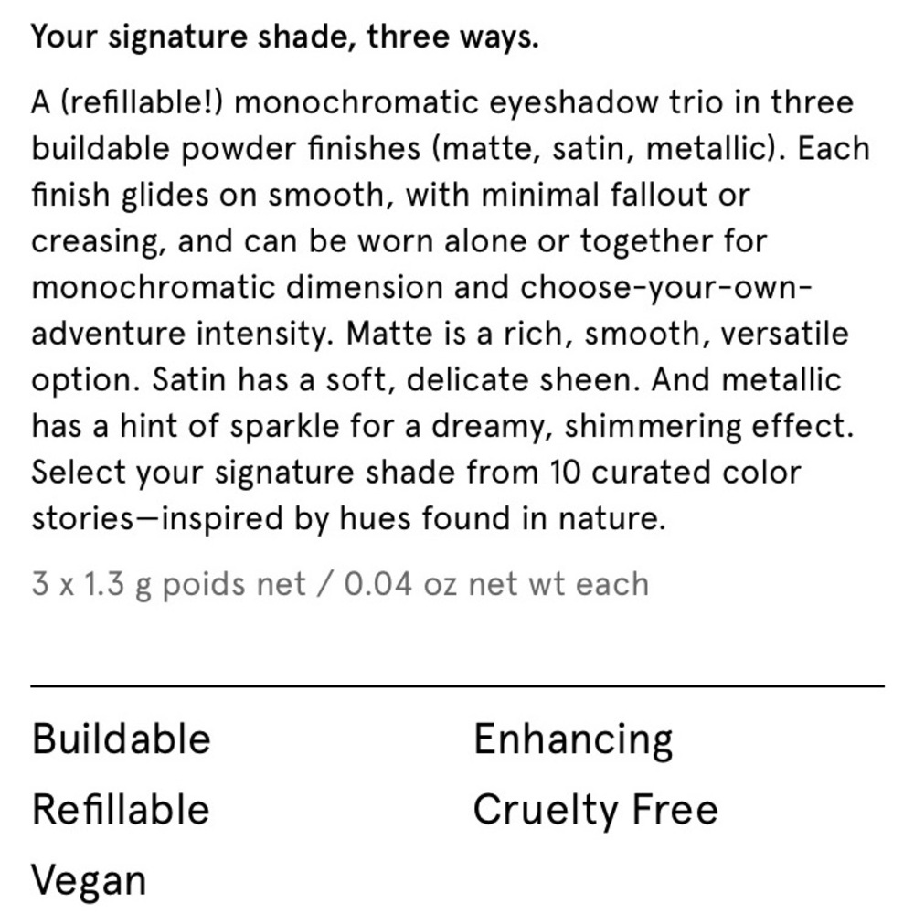 Glossier Eyeshadow Trio Monochromes Clay - Picture 11 of 11